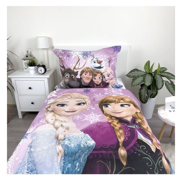 Biancheria da letto per bambini in cotone per letto singolo 140x200 cm Frozen - Jerry Fabrics