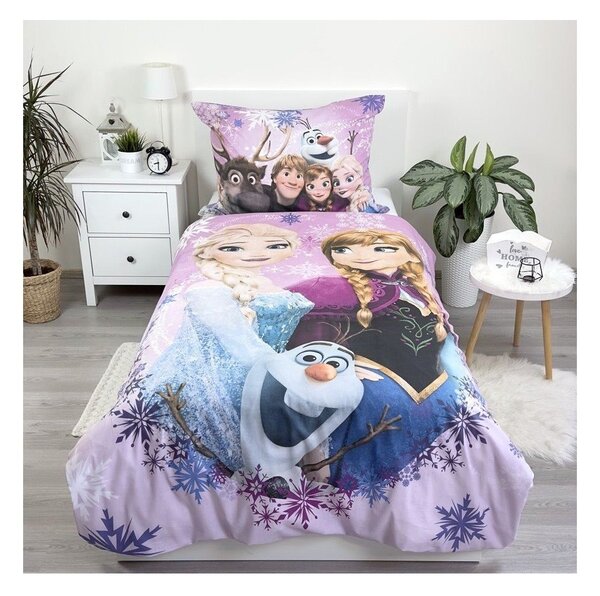 Biancheria da letto per bambini in cotone per letto singolo 140x200 cm Frozen - Jerry Fabrics