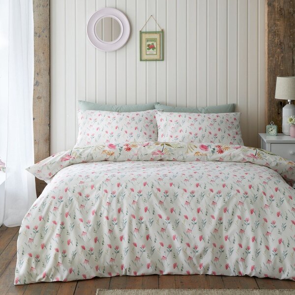 Biancheria crema per letto matrimoniale 200x200 cm Ella Poppy - Catherine Lansfield