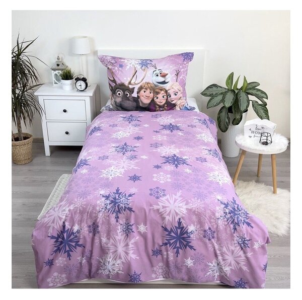 Biancheria da letto per bambini in cotone per letto singolo 140x200 cm Frozen - Jerry Fabrics
