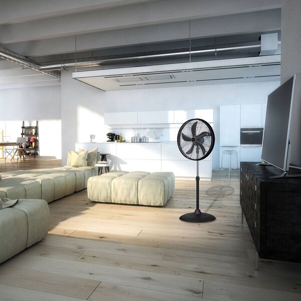 Westinghouse Ventilatore da pavimento Yukon I regolabile STAND-VENTILATOR, Nero, Plastica, Moderno