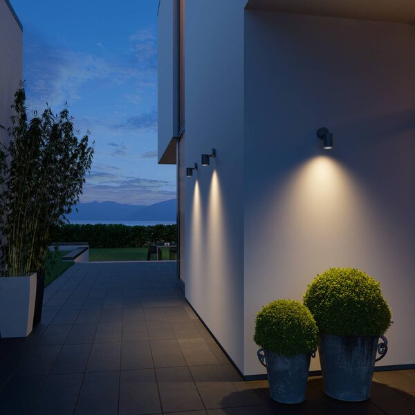 STEINEL Spot One faretto LED GU10, Nero, Alluminio, Moderno, Lampada LED da esterni