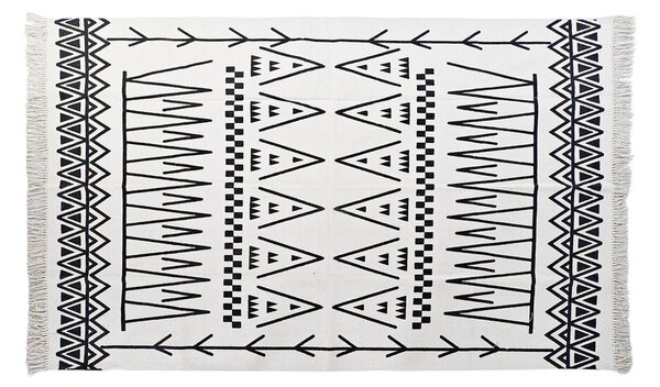 Tappeto DKD Home Decor Nero Bianco Ikat (120 x 180 x 0,7 cm)