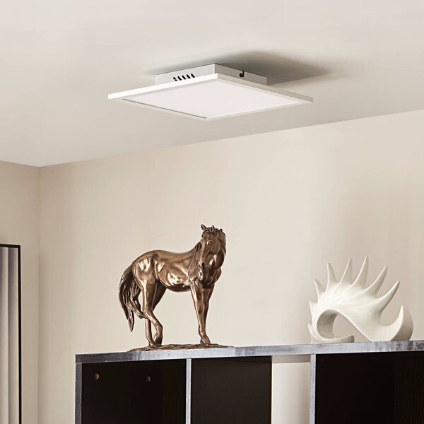 Pannello LED Lamin Lindby, dimmerabile, Bianco / Opale, Soggiorno / Sala da pranzo, Moderno, Plafoniera LED