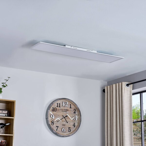 Pannello LED Lamin Lindby, dimmerabile, Bianco / Opale, Soggiorno / Sala da pranzo, Moderno, Plafoniera LED