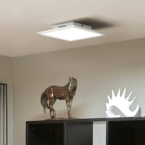 Pannello LED Lamin Lindby, dimmerabile, Bianco / Opale, Soggiorno / Sala da pranzo, Moderno, Plafoniera LED