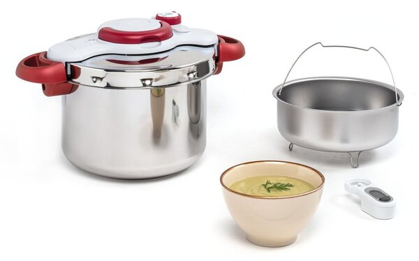 Pentola a pressione in acciaio inox 6 l Clipso Minut Perfect - Tefal