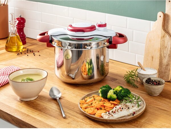 Pentola a pressione in acciaio inox 6 l Clipso Minut Perfect - Tefal