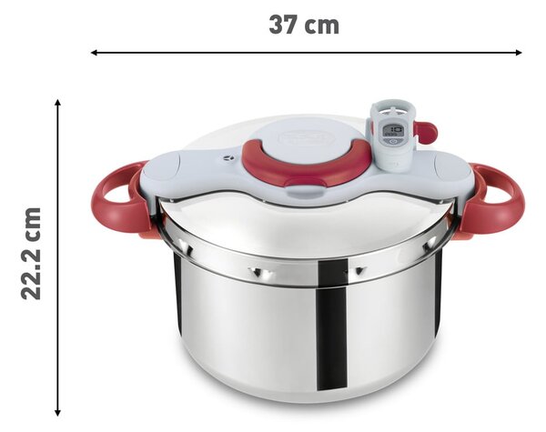 Pentola a pressione in acciaio inox 6 l Clipso Minut Perfect - Tefal