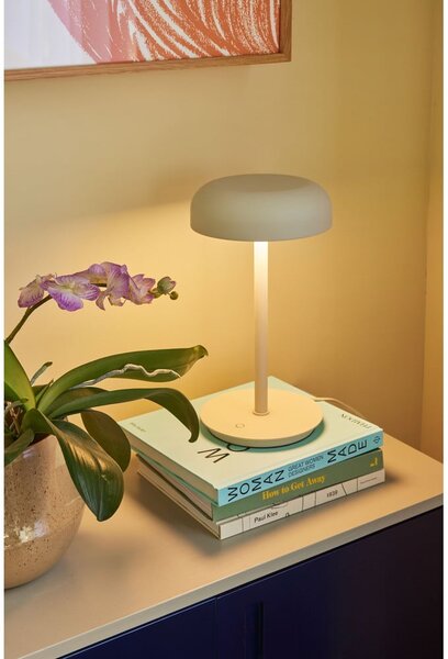 Lampada da tavolo dimmerabile a LED color crema (altezza 37 cm) Velo - Hübsch