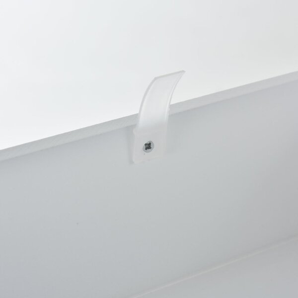 DecHome Consolle Ingresso Design Moderno con Cassetto e 2 Mensole Dimensioni 75,6x27,5x80,5 colore Bianco/Legno