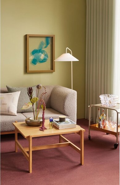 Tavolino con piano in rovere decorato in colore naturale 80x80 cm Dash - Hübsch