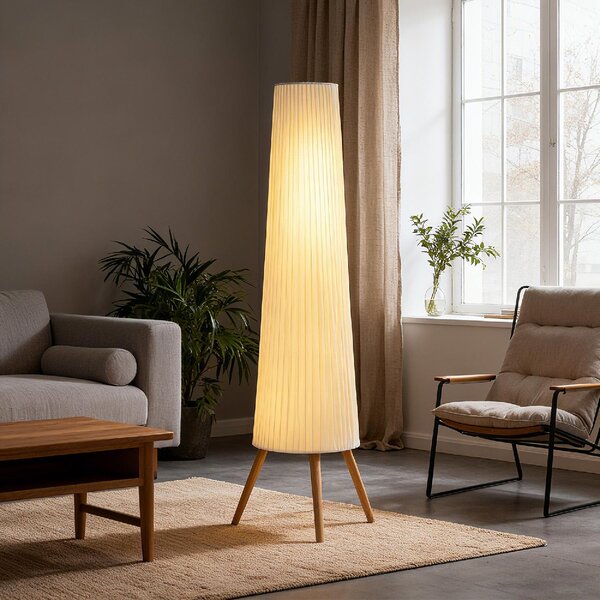 DecHome Lampada da Terra Treppiede con Interruttore a Pedale e Luminosit Regolabile 46x46x153 cm colore Bianco