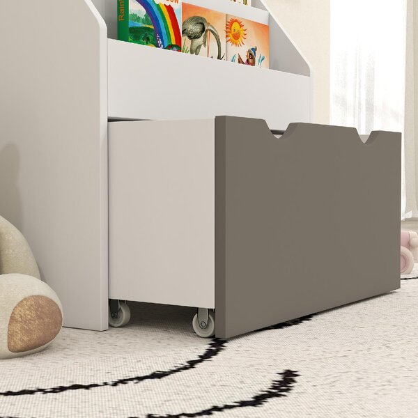 DecHome Libreria per Bambini 3-8 Anni a 3 Ripiani con Cassetto Inferiore in MDF 62.5x30x70 cm colore Grigio