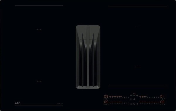 Aeg Piano Cottura a Induzione con Cappa Integrata Filtrante 4 Fuochi Larghezza 80 cm in Vetroceramica colore Nero - NCH84C23CB