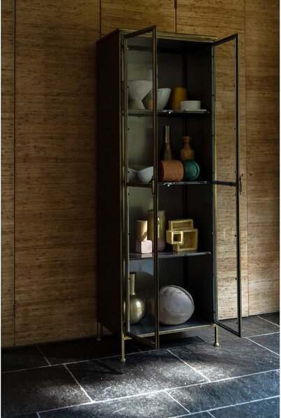 Vetrina in metallo color oro 64x184 cm Gertlush - Dutchbone