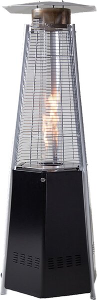 Kasart Stufa a Gas per Bombola GPL da Esterno Infrarossi Piramide Esagonale Potenza 12.5 kW colore Nero - FH600/HEXB