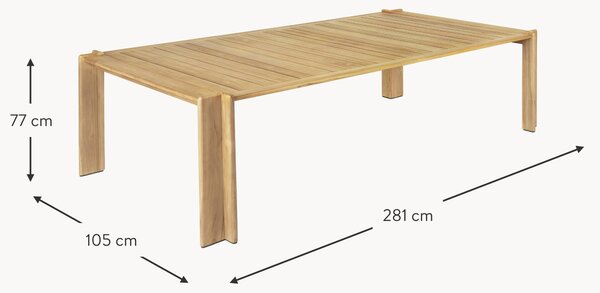 Tavolo da giardino in legno di teak Atmosfera, varie misure