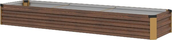 VivaGarden Letto per Orto Rialzato da Esterno Fioriera Balcone 240x60x30 cm colore Legno Scuro