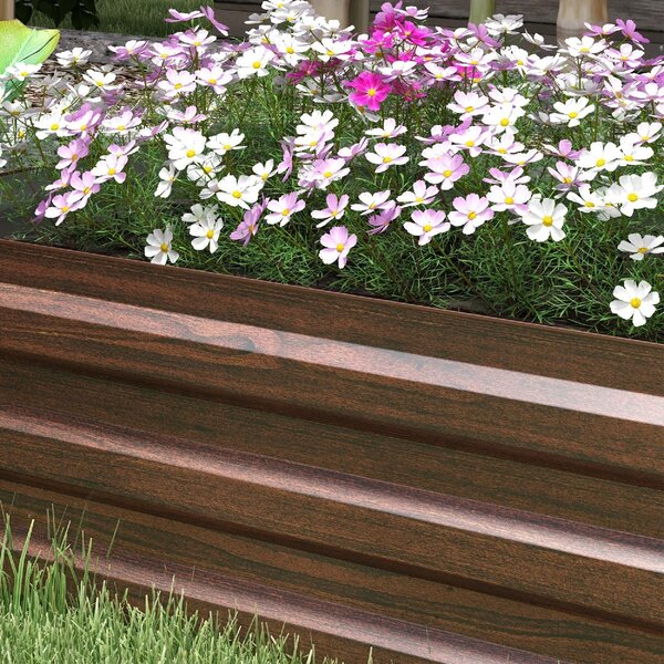 VivaGarden Letto per Orto Rialzato da Esterno Fioriera Balcone 240x60x30 cm colore Legno Scuro