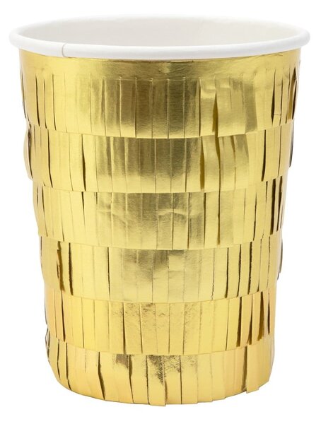 Bicchieri di carta monouso in set da 8 Gold Fringe Party - Meri Meri