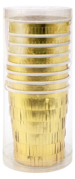 Bicchieri di carta monouso in set da 8 Gold Fringe Party - Meri Meri