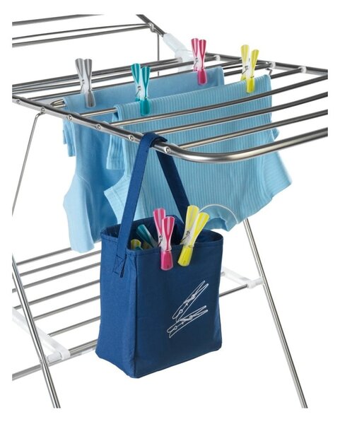 Cestino blu per appendere le mollette Peg - Wenko