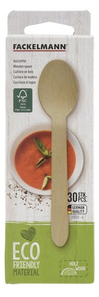 Set di 30 cucchiai di legno Nature - Fackelmann