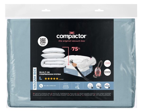 Organizer per sottoletto sottovuoto in plastica 65x45x15,5 cm Blue Edition – Compactor