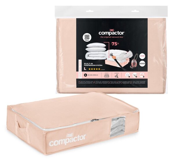 Organizer per sottoletto sottovuoto in plastica 65x45x15,5 cm Pink Edition – Compactor