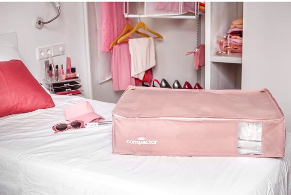 Organizer per sottoletto sottovuoto in plastica 65x45x15,5 cm Pink Edition – Compactor