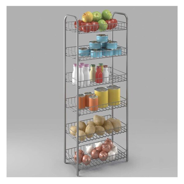 Scaffale bianco in metallo 41x104x23 cm Monaco – Metaltex