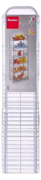 Scaffale bianco in metallo 41x104x23 cm Monaco – Metaltex