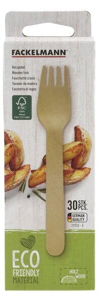 Set di 30 forchette in legno Nature - Fackelmann