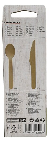 Set di 30 forchette in legno Nature - Fackelmann