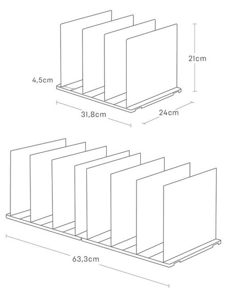 Organizer in plastica per borse set di 2 pz Smart - YAMAZAKI