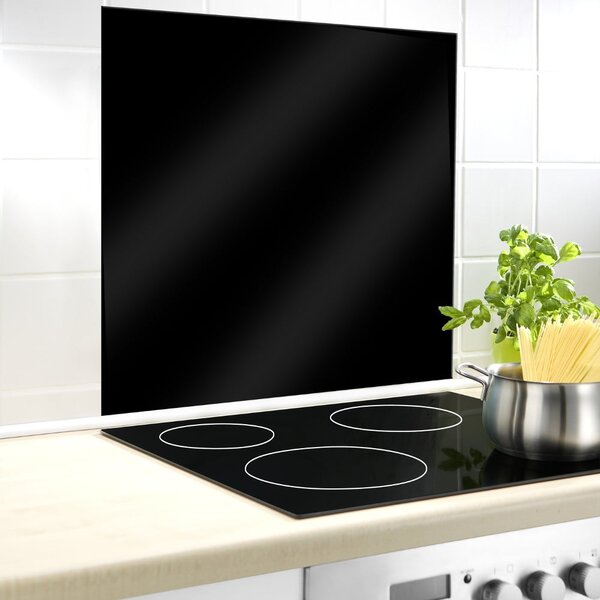 Rivestimento in vetro nero per stufa , 70 x 60 cm - Wenko