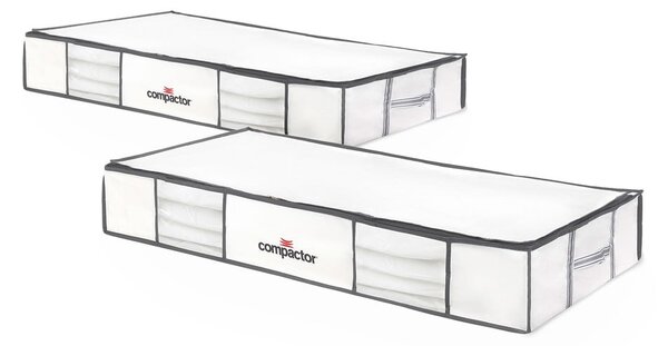 Set di 2 scatole bianche per sotto letto con imballaggio sottovuoto XLarge Underbed , 105 x 15,5 cm Life - Compactor