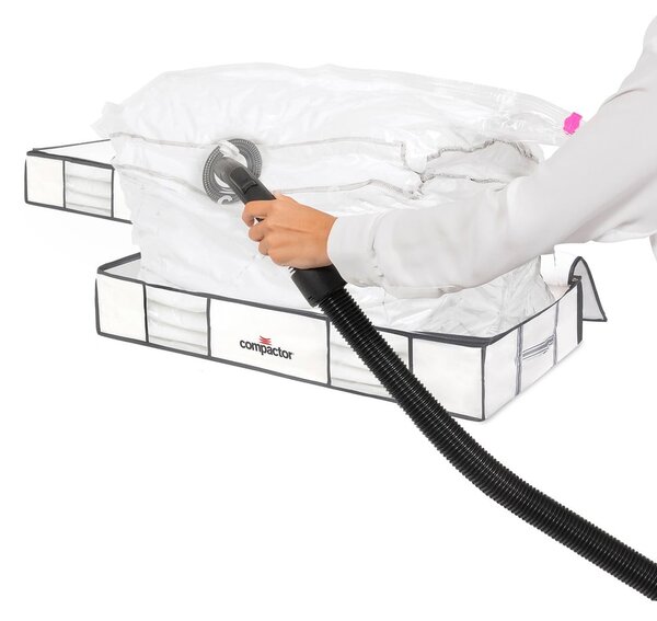 Set di 2 scatole bianche per sotto letto con imballaggio sottovuoto XLarge Underbed , 105 x 15,5 cm Life - Compactor
