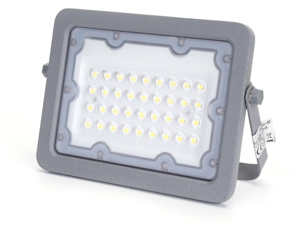 Faro proiettore Led 30W Grigio da esterno IP65 Bianco freddo 6500K Aigostar