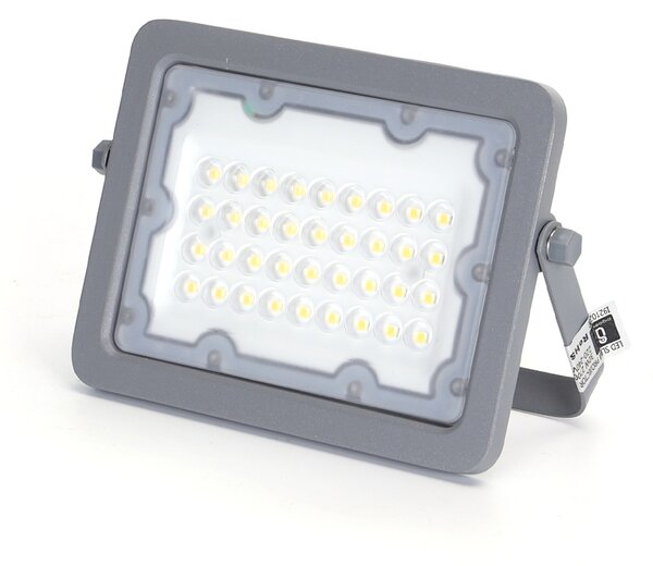 Faro proiettore Led 30W Grigio da esterno IP65 Bianco neutro 4000K Aigostar