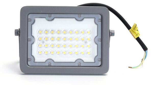 Faro proiettore Led 30W Grigio da esterno IP65 Bianco neutro 4000K Aigostar