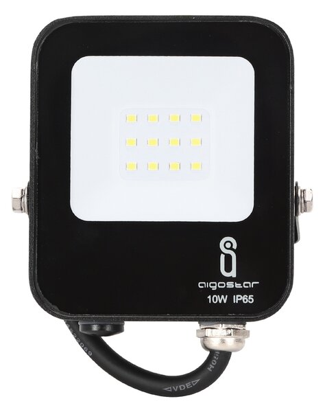 Faro proiettore Led 10W Nero da esterno IP65 Bianco freddo 6500K Aigostar