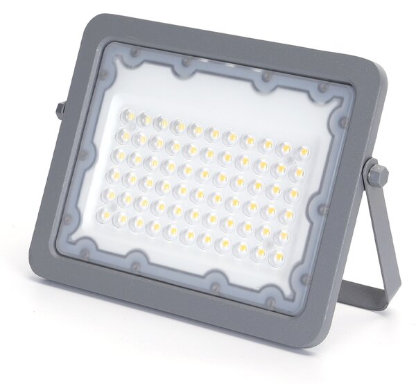 Faro proiettore Led 50W Grigio da esterno IP65 Bianco neutro 4000K Aigostar