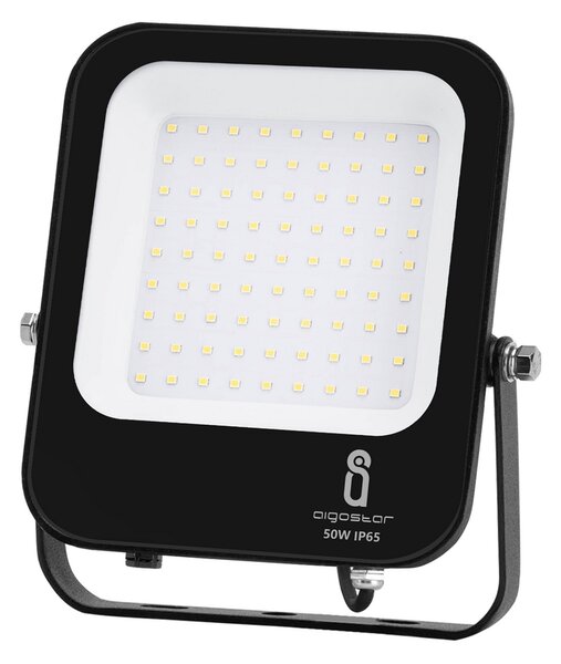 Faro proiettore Led 50W Nero da esterno IP65 Bianco freddo 6500K Aigostar
