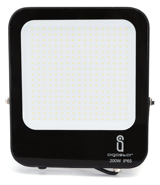 Faro proiettore Led 200W Nero da esterno IP65 Bianco freddo 6500K Aigostar