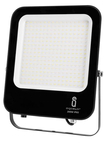 Faro proiettore Led 200W Nero da esterno IP65 Bianco freddo 6500K Aigostar