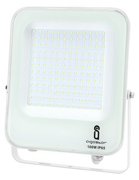 Faro proiettore Led 100W Bianco da esterno IP65 Bianco freddo 6500K Aigostar