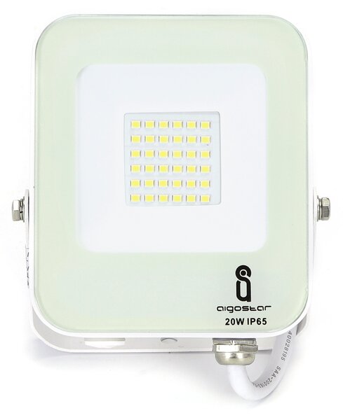 Faro proiettore Led 20W Bianco da esterno IP65 Bianco freddo 6500K Aigostar
