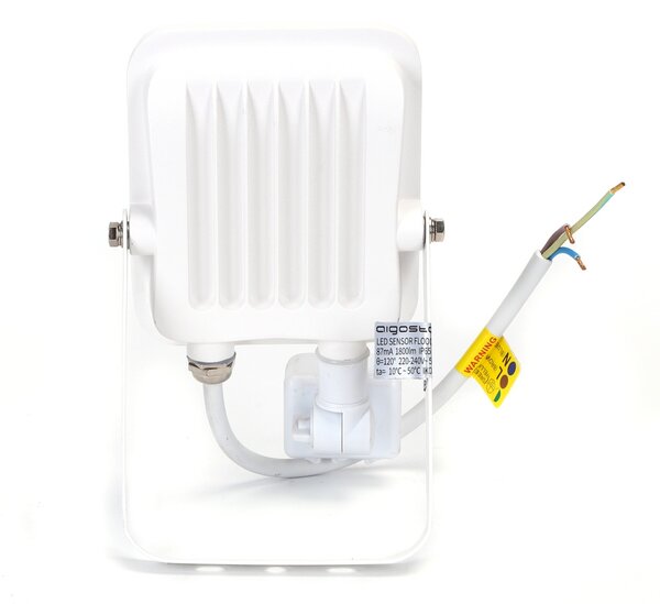 Faro proiettore Led 20W Bianco da esterno IP65 Bianco neutro 4000K con sensore crepuscolare e di movimento Aigostar